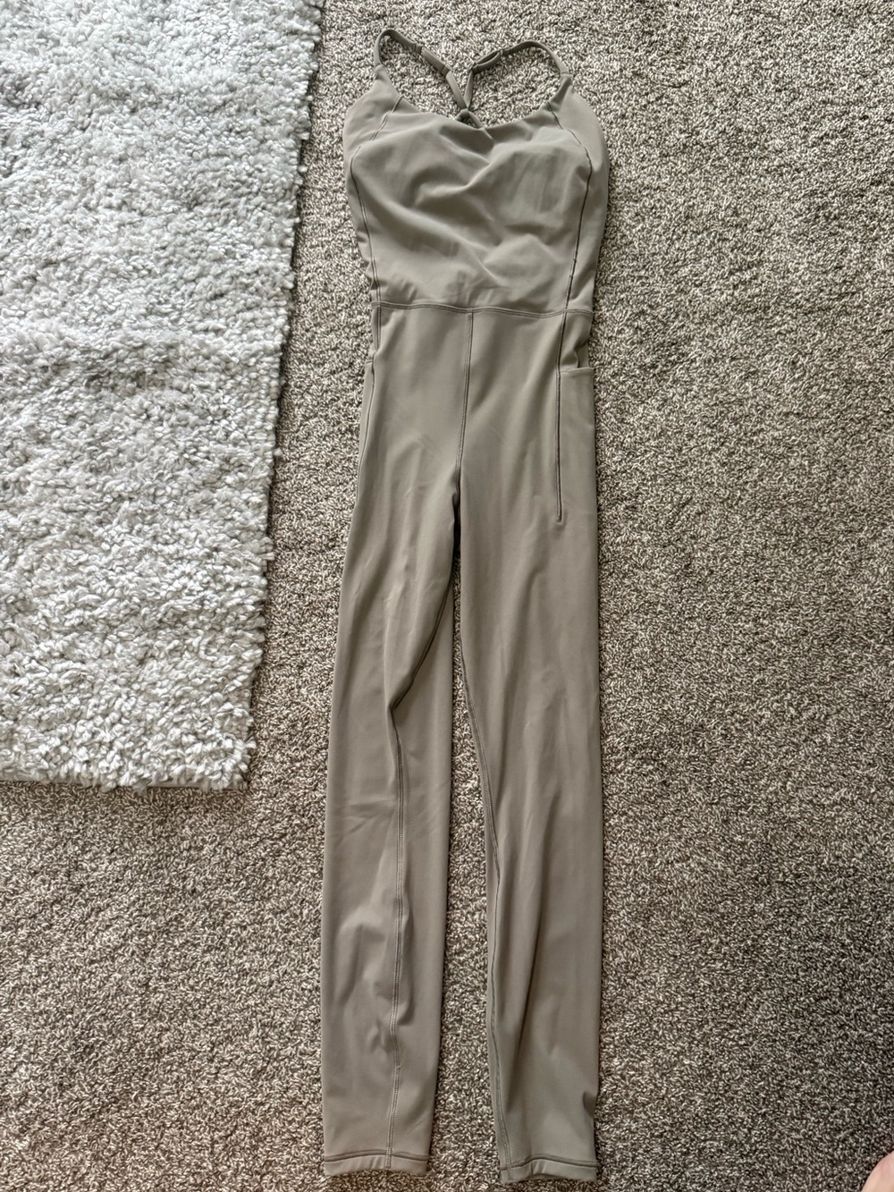 CALIA by Carrie Underwood Taupe Halter Jumpsuit